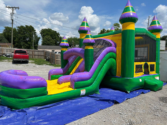 Green Double Slide Combo inflatable