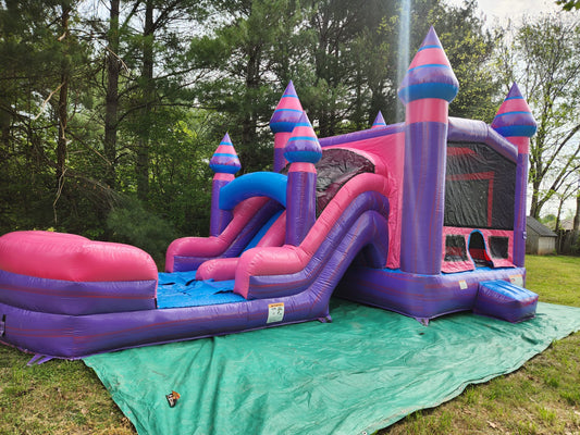 Pink Double Slide Combo Inflatable